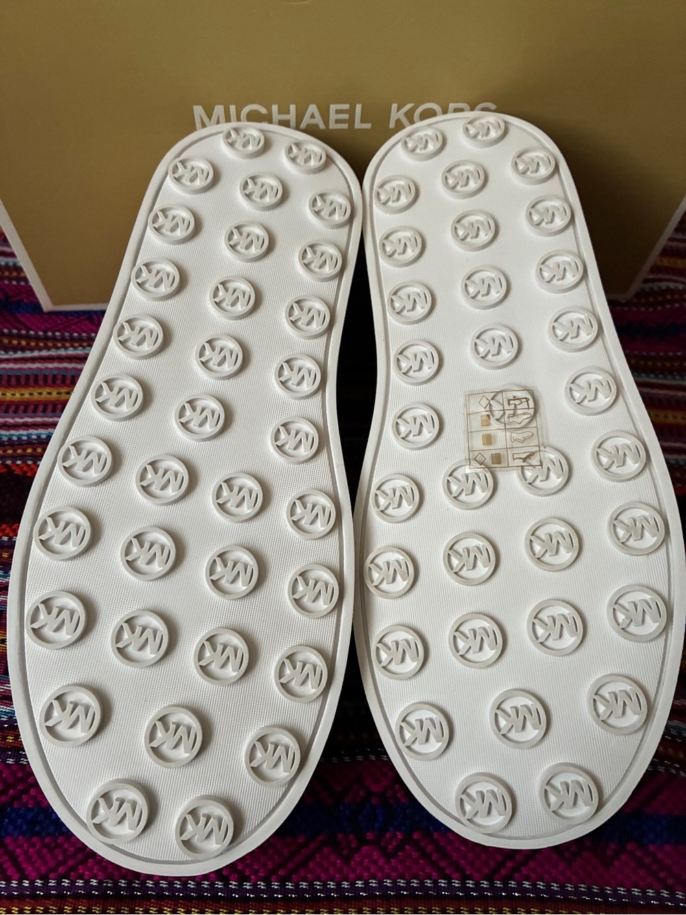 Michael Kors Pink Rose Gold Crystal Platform Sneakers - Picture 3 of 9